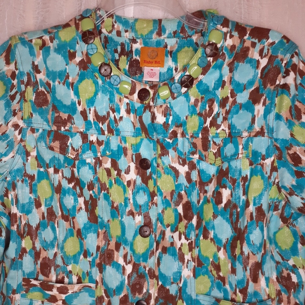 Ruby Rd. Beaded Neck Jacket - image 1